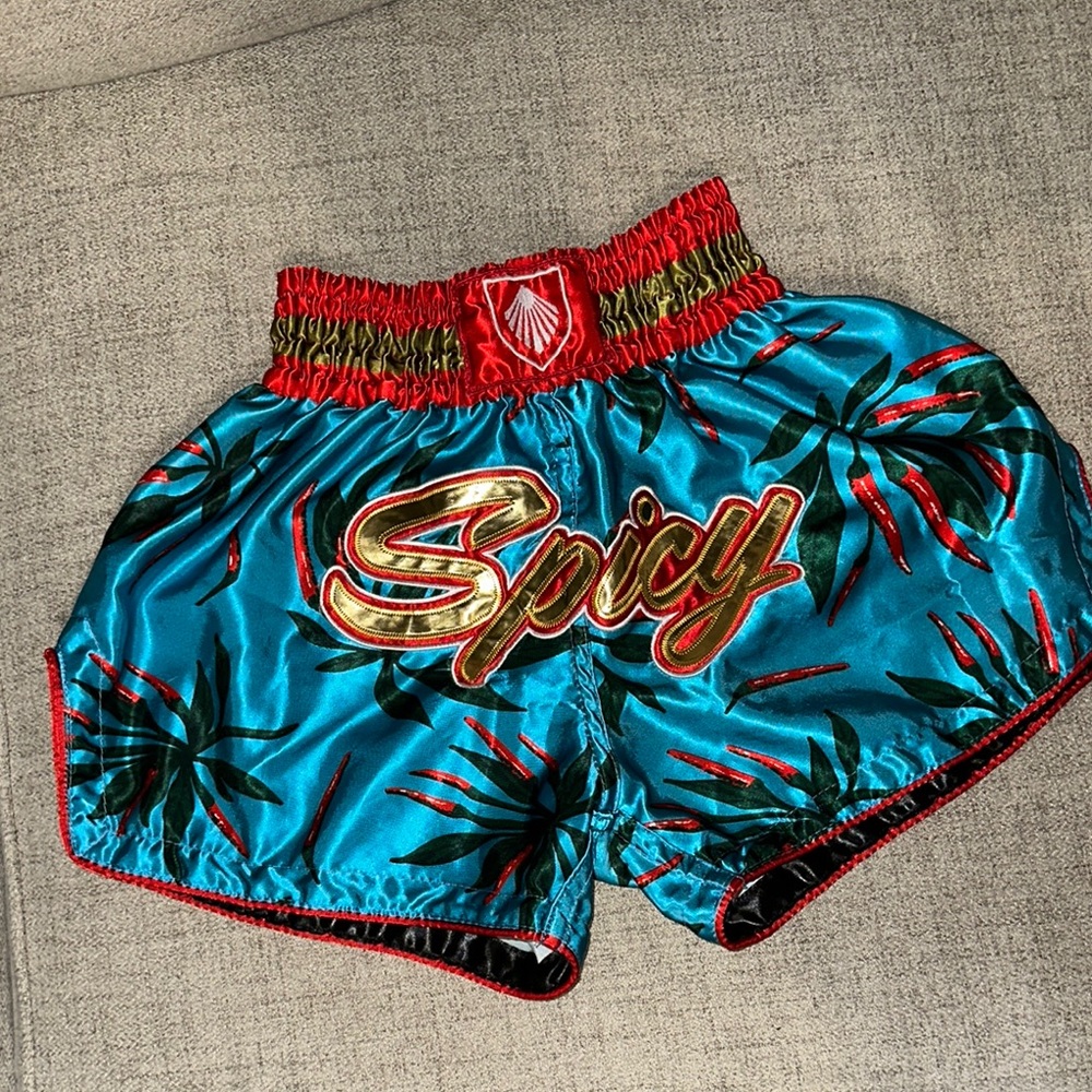 “Spicy” Blue and Red Muay Thai Shorts
